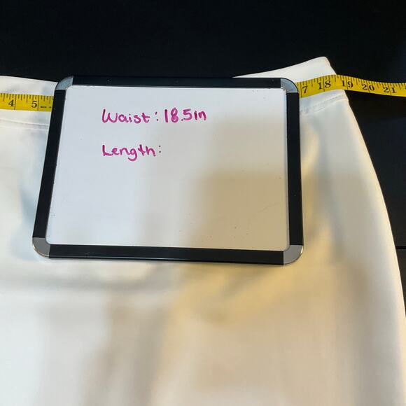 Kasper Separates White Pencil Skirt Classic Career Wear Basic Knee Length Sz 14 - Picture 5 of 6